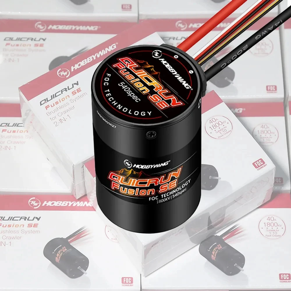 

HOBBYWING QuicRun Fusion SE 40A All-in-one Motor ESC 1200KV 1800KV Combined Motor For 1/10 1/8 RC Crawler Upgrading Accessories