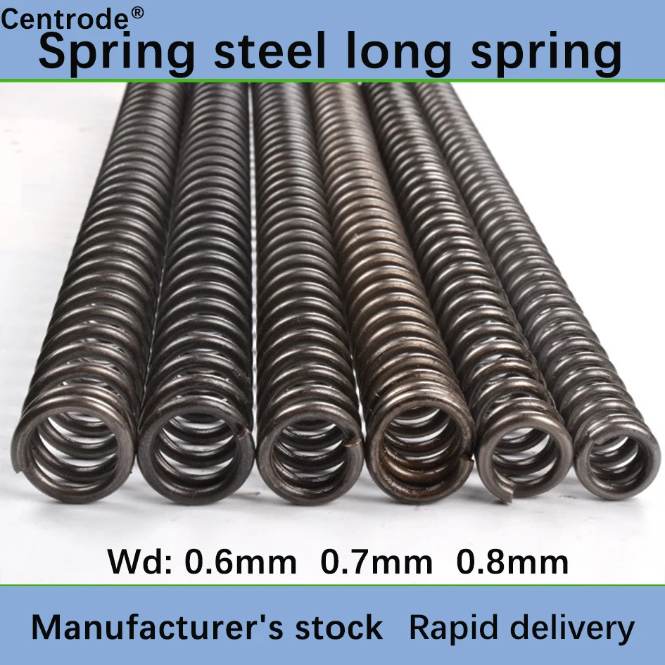 

Wire Diameter 0.6mm0.7mm0.8mm Spring Steel Pressure Spring Return Spring outer diameter 3mm-18mm long spring100mm-300mm2pcs