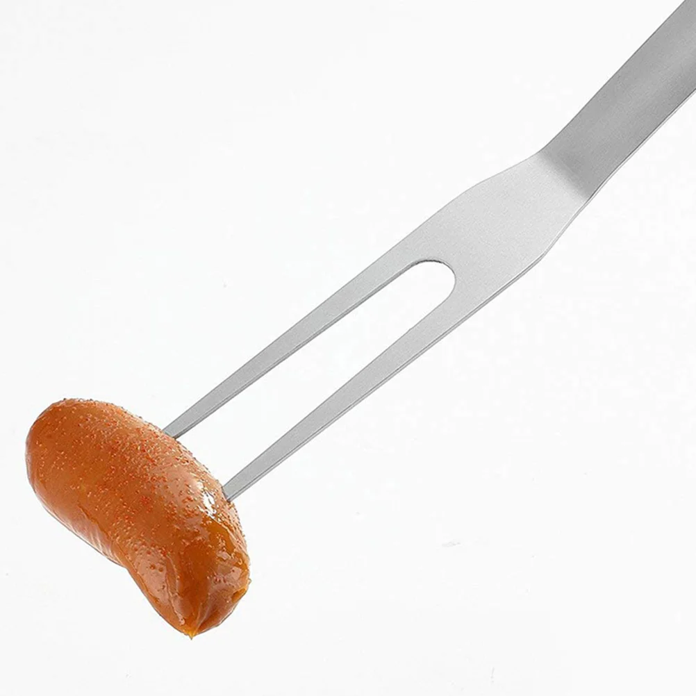 

2Pcs BBQ Stainless Steel Barbecue Forks Durable Grilling Forks Grilling Meat Tools Barbecue Kitchen Catering Home Party