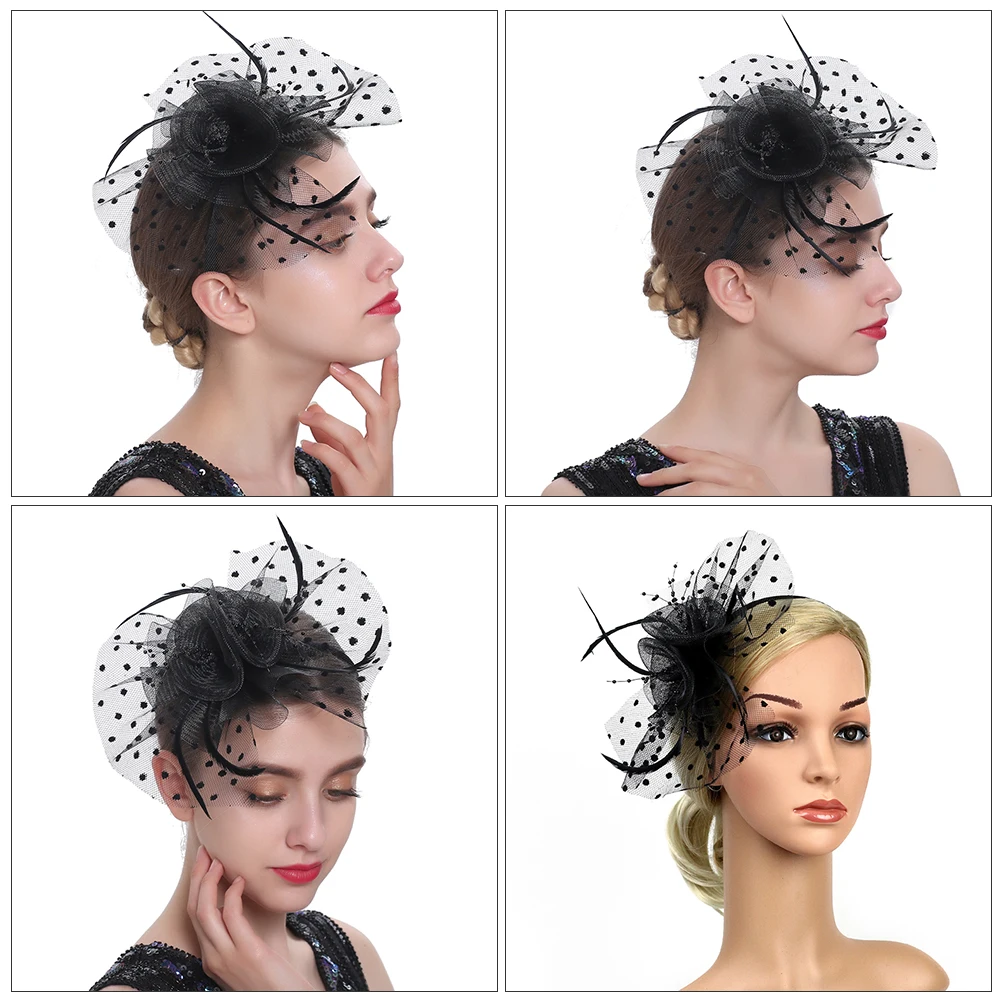 

Retro Lace Fascinator Hat Headb Elegant Wedding Hair B Bridal Wedding Hair B Party Headdress Mesh Fascinator Headwear