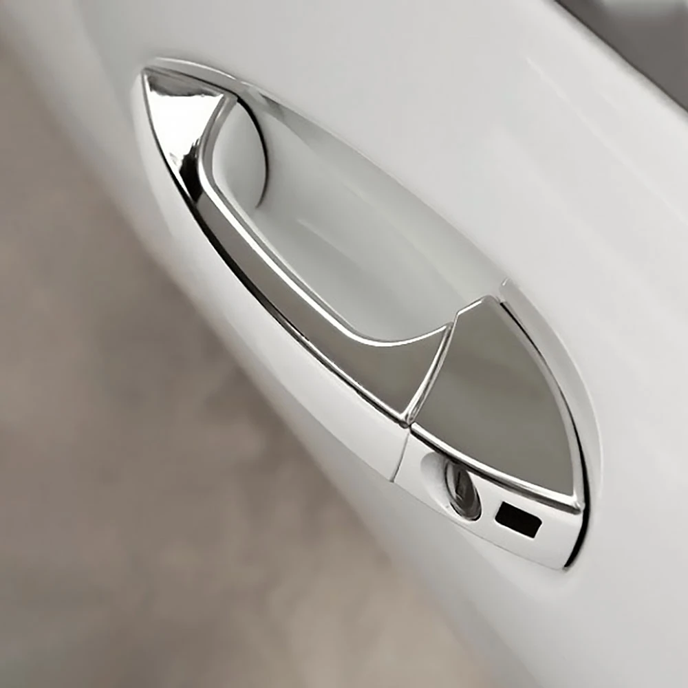 8Pcs Chrome Door Handle Cover for Mercedes-Benz B C E GLK ML CLA-Class W246 W204 W212 X204 W166 W117 Decor Sticker Accessories