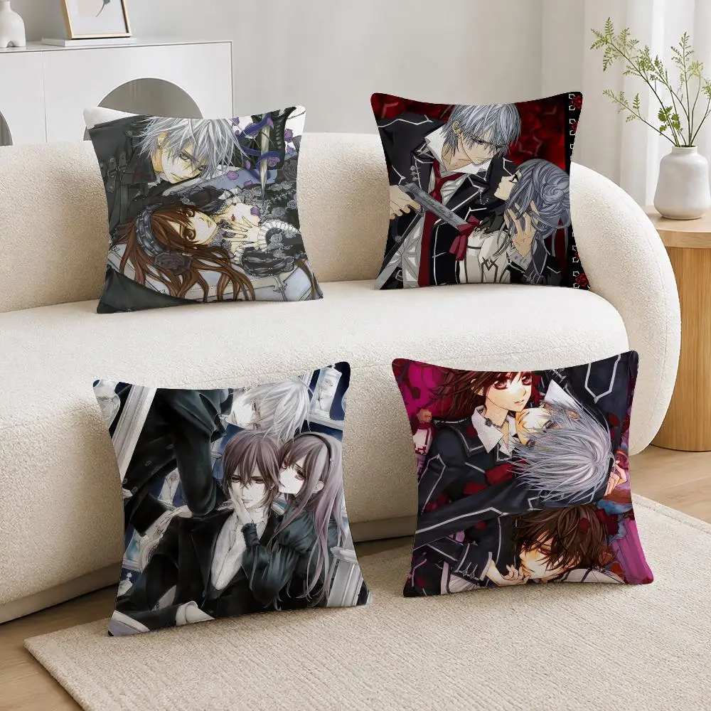 Anime Vampire Knight Cushion Cover Soft Plush Cushion Covers Fluffy Throw Pillow Cases for Sofa Bedroom Home Decor