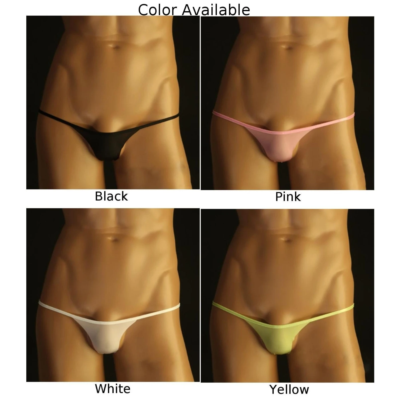 

Sissy Panties Men's G-String Underwear See Through Sexy Sheer T-Back Underpants Ice Silk Lingerie Open Buttock