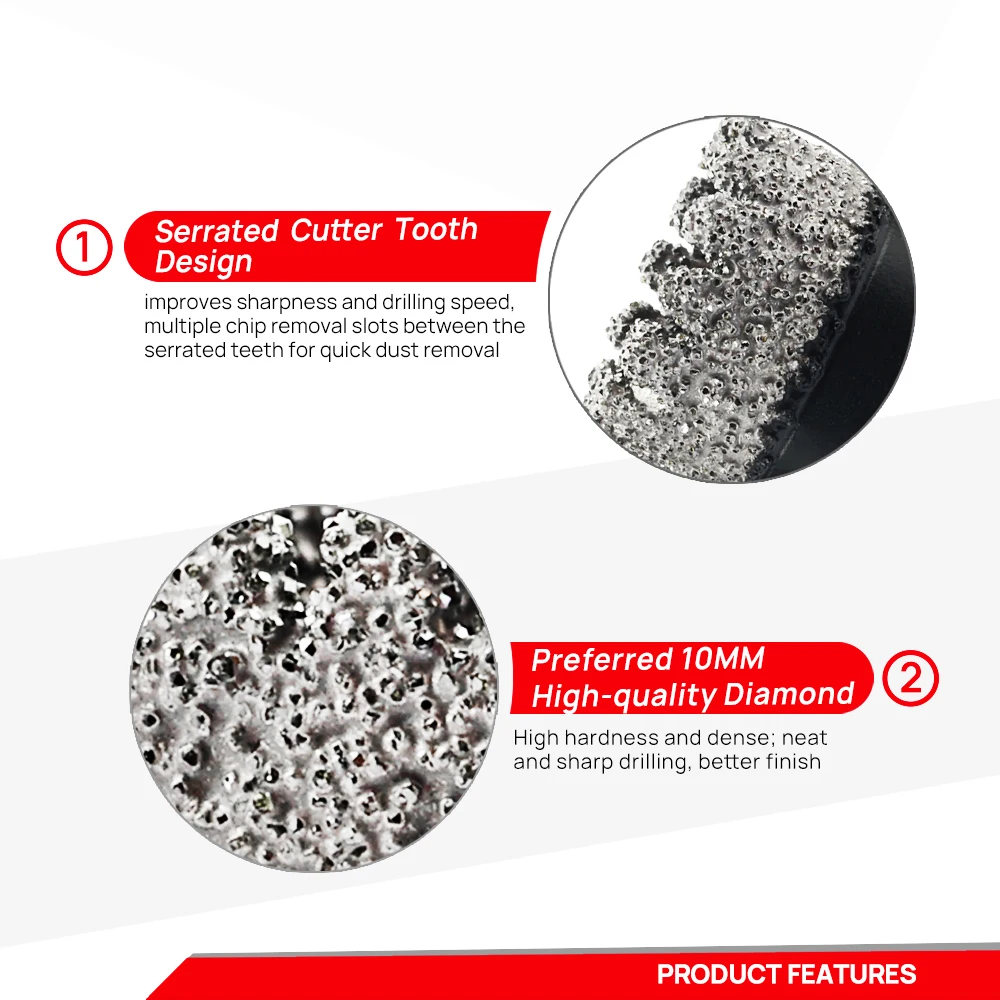 DT-DIATOOL 1pc 35mm Diamond Drill Bit for  Ceramic Tile Marble Granite Hole Saw Drill M14 Thread Diamond Drilling