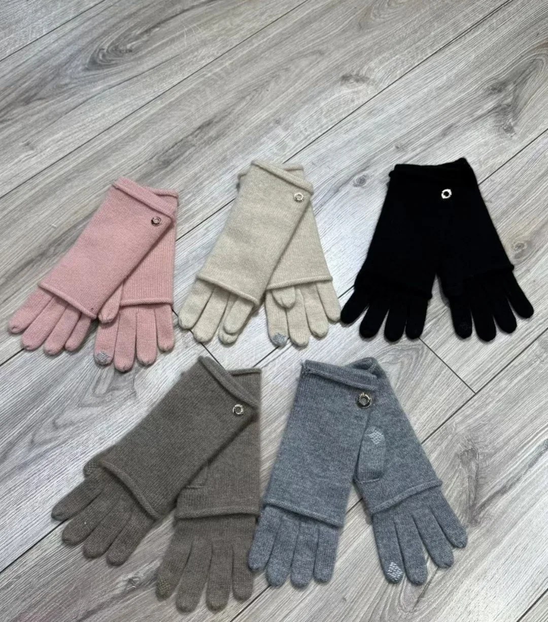 

Женские кашемировые вязаные перчатки, осенне-зимние, однотонные, теплые