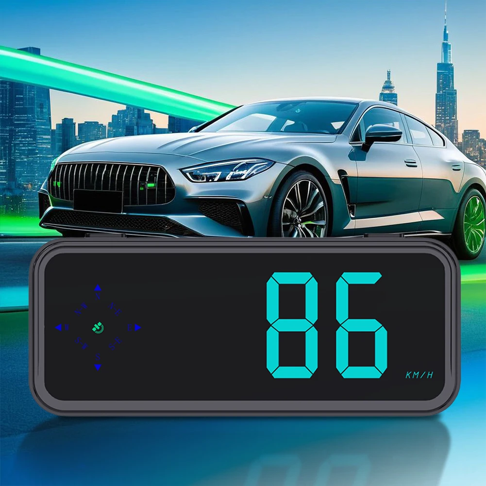 GPS Digital Speedometer Car Head-up Display with Compass Colorful LED Display Windshield Speed Projector for Car Truck SUV RV
