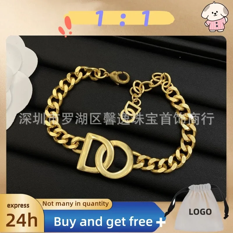 

New Minimalist Letter Necklace with European and American Style, Personalized Brass Collarbone Chain, Hip-hop Fashion Accessory