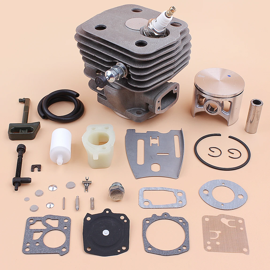 54mm Cylinder Piston Carb Kit For Husqvarna 288XP 181 281 288 Chainsaws Power Tools 503506301 motosierras бензопила