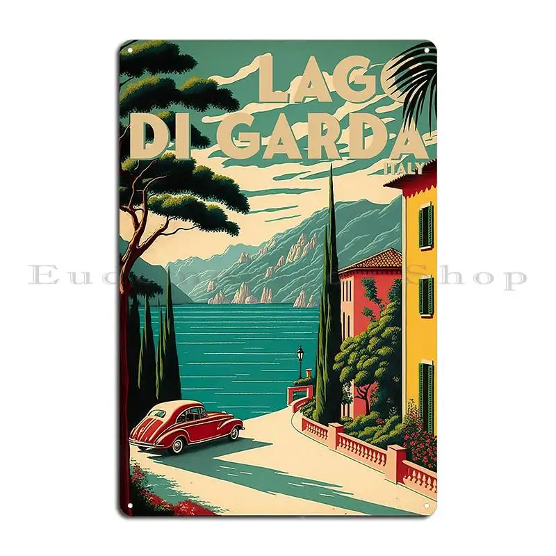 Lago Di Garda Metal Plaque Character Garage Party Club Garage Retro Tin Sign Poster