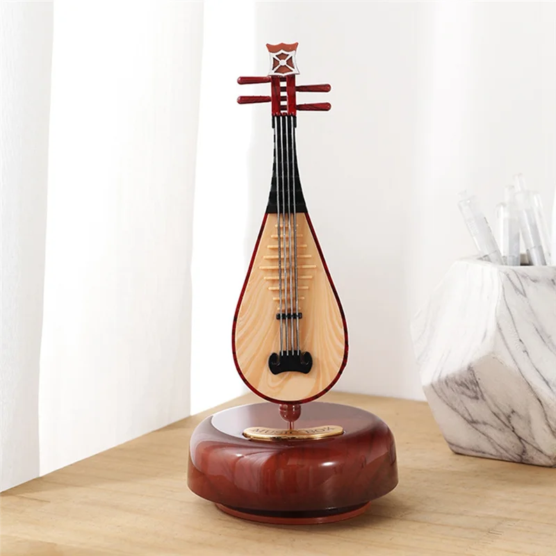 

CGDS-Classical Instruments Pipa Music Box Home Wine Cabinet Decorations Violin Guitar Octave Box Home Decoration