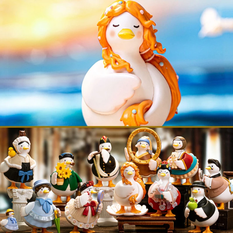 

Cartoon Designer Dolls Original Dake Duck Famous Painting Series Blind Box Mistery Figure Kawaii Trendy Toys Girls Holiday Toys