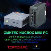 GMKtec Nucbox Mini PC Gamer K6 M6 AMD Ryzen 7 7840HS R5 6600H USB4 2*DDR5 2*PCIE 2*2.5G NUC Desktop Computer Windows 11 WiFi6E