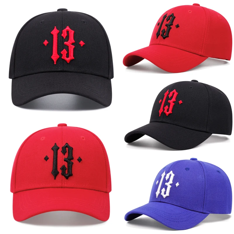 جديد No.13 قبعة بيسبول مطرزة بسيطة للرجال موضة الهيب هوب قبعة عادية الزخرفية قبعة المرأة الرياضة في الهواء الطلق واقية من الشمس قبعة #1