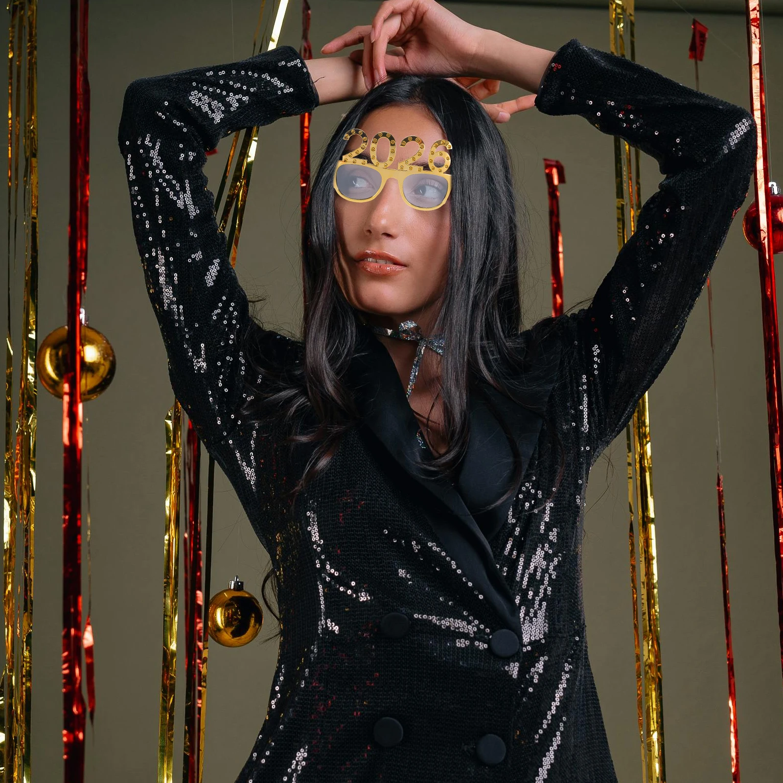 

5 Pcs 2026 Glasses New Year Eve Party Eyeglasses Eyewear Happy Year's Graduation Carnival