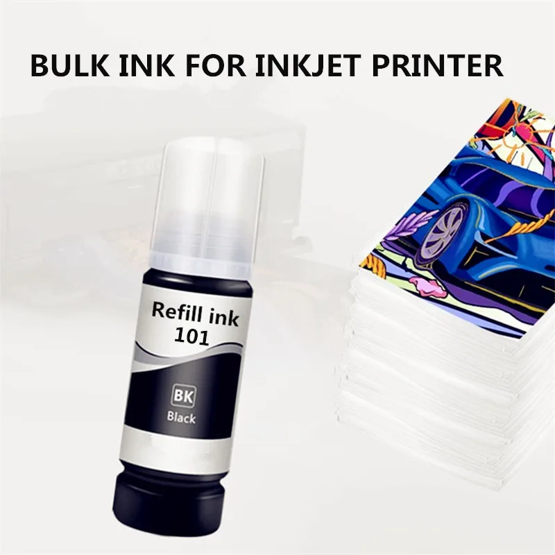 Dye Ink 101 T03V1 C13T03V14A Refill Ink For Epson EcoTank L4150/L4160/L4260/L4266/L6160/L6170/L6176/L6190/L6260/L6270