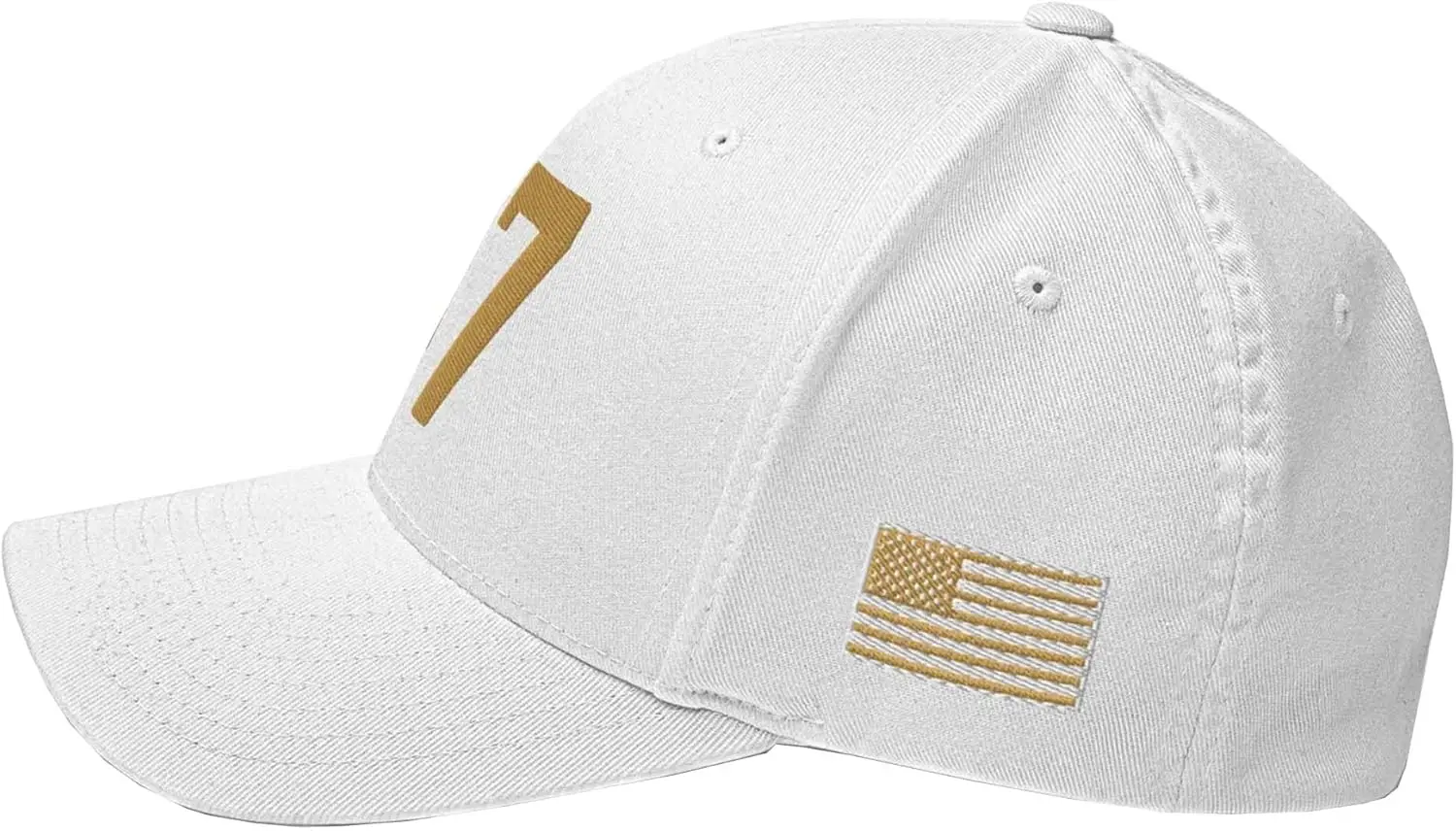 قبعة تشارلي كيرك مطرزة بالذهب الولايات المتحدة الأمريكية 47 قبعة بيسبول للرجال والنساء قبعات هدية الجمهورية باللون الأبيض