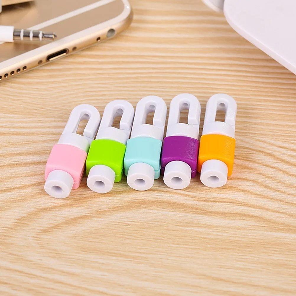 

8 pcs Data Line Protection Hub Reusable Cord Winder For Headphone Earbuds Usb Cables Tangle-Free Organizer Portable Cable Keeper