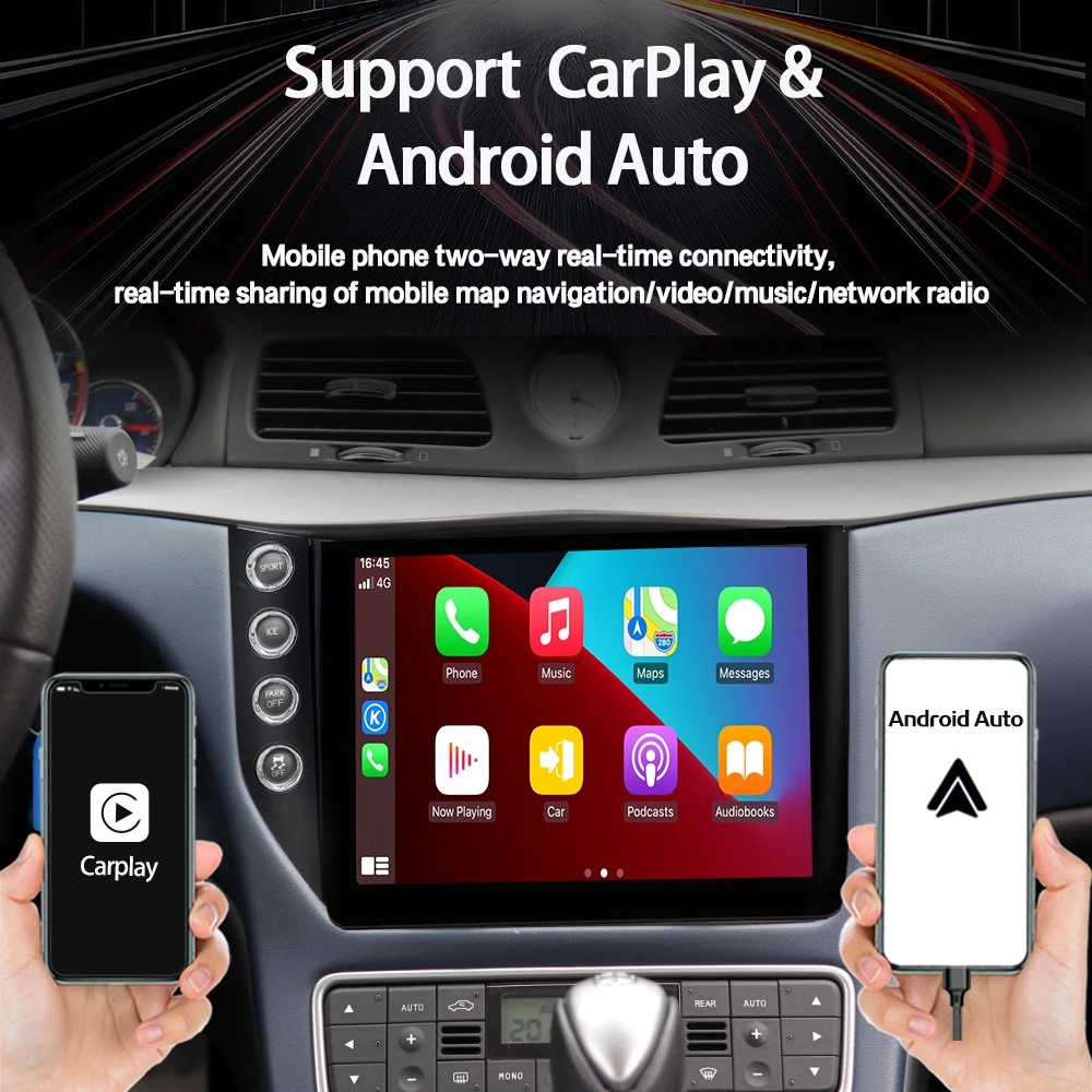 Android Large Central Control Screen For Maserati GT (2007 - 2017), Featuring CarPlay, Android Auto and GPS Navigation