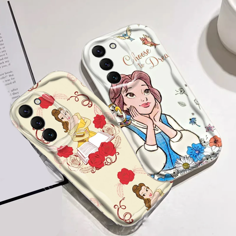 Bella e la bestia arte carina per Samsung S24 S23 S21 S20 Ultra Plus FE A73 A72 A71 A51 A31 A05S A05 A04 5G onda olio morbido