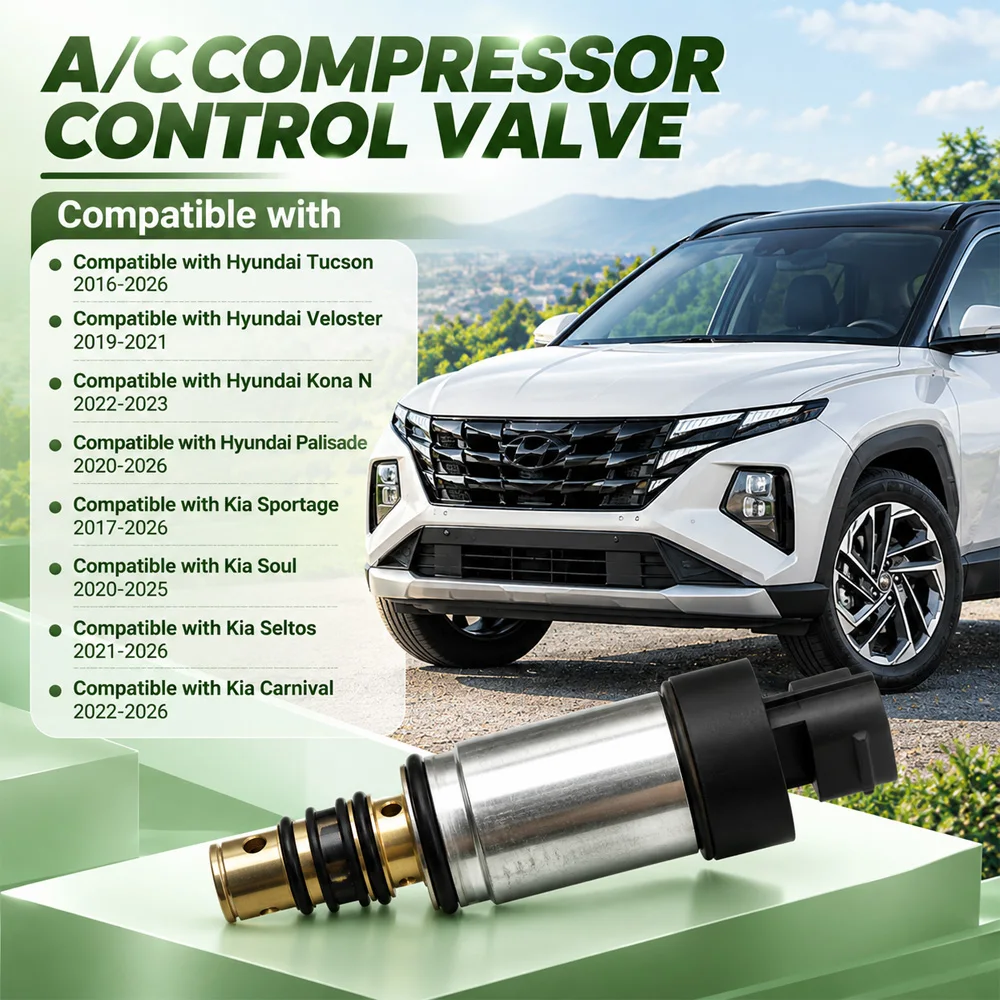 For Hyundai Tucson Veloster Kona N Kia Sportage Carnival Soul Seltos AC Compressor Control Valve 97674D3000QQK, 97674-D3000
