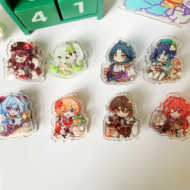 Genshin Impact Raiden Shogun Furina de Fontaine Focalors Cute Game File Folder Plastic Hand Account Decorative Clip Stationery