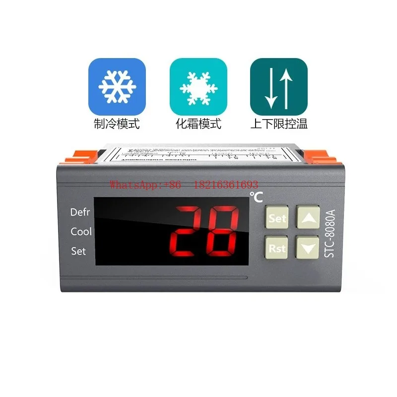 STC-9200A EK-3030 Refrigeration Thermostat, Cold Storage Freezer Defrosting Fan Digital Display Temperature Controller view 3