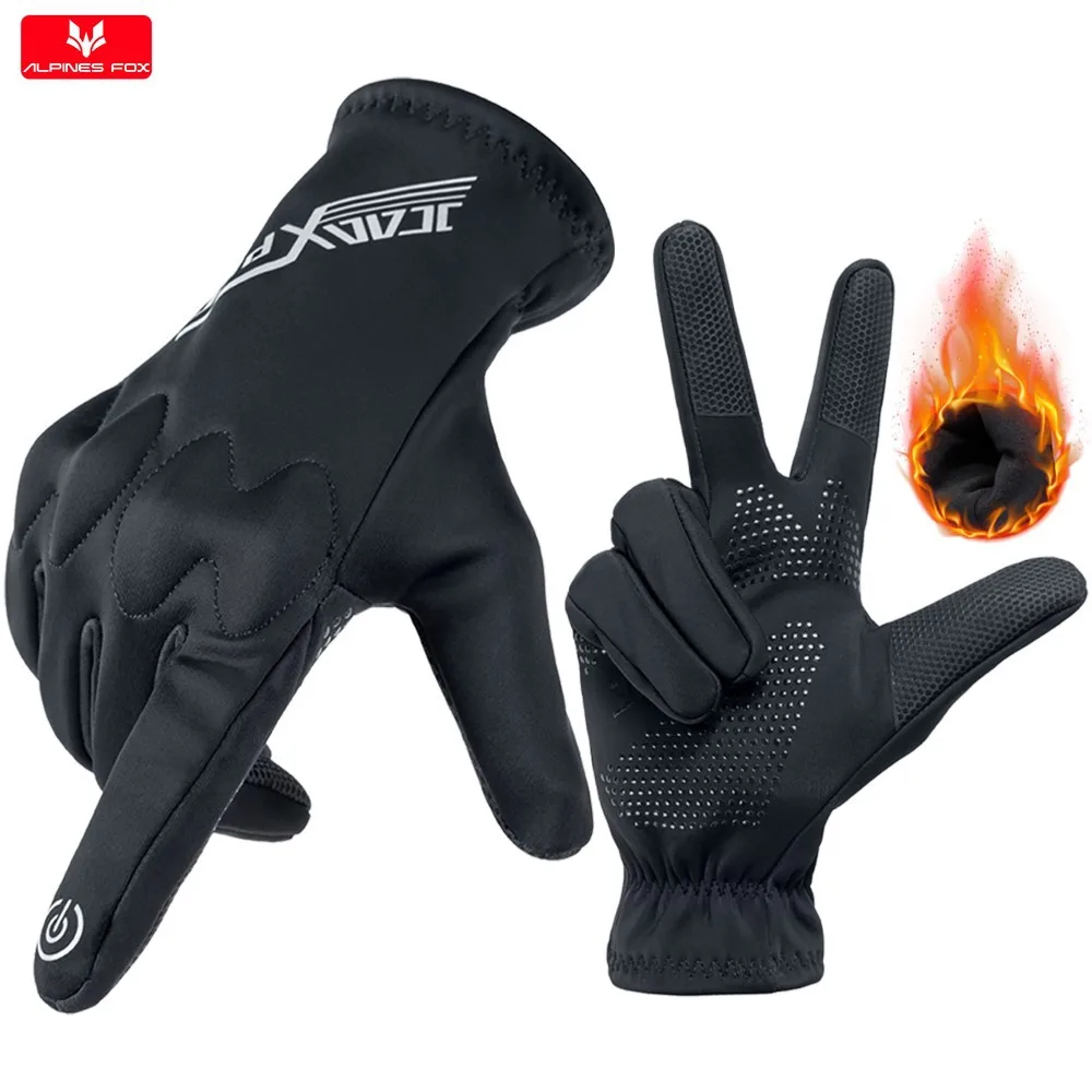 Winter Motorcycle Gloves Men Women Warm Touchscreen Windproof Full Finger Cycling Riding Gloves Outdoor Sports