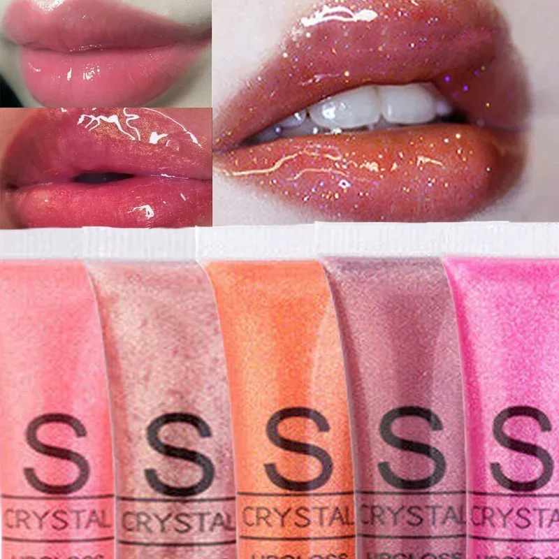 Jelly Glitter Liquid Lipstick 12 Colors Long Lasting Nude Moisturizing Juicy Shimming Lip Gloss Party Sexy Lips Makeup Cosmetic