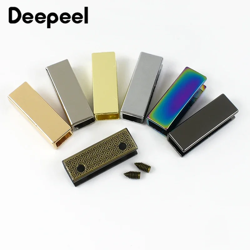 

4/10Pcs Deepeel 25mm Metal Buckles Belt Tail Clips Clasp Bag Strap Corner Screws Buckle Edge Protector Clip DIY Bags Accessories