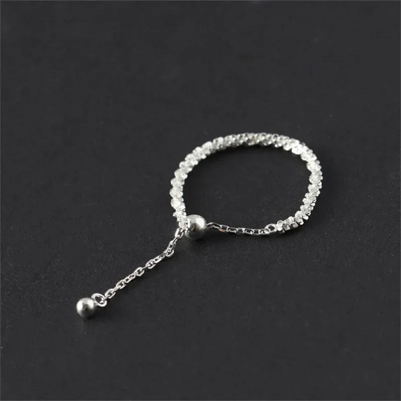 925 Sterling Zilveren Hoge Kwaliteit Cross Ketting Kwast Ring Voor Vrouwen Meisjes Koreaanse Eenvoudige Persoonlijkheid Mode Bruiloft Verjaardagscadeau