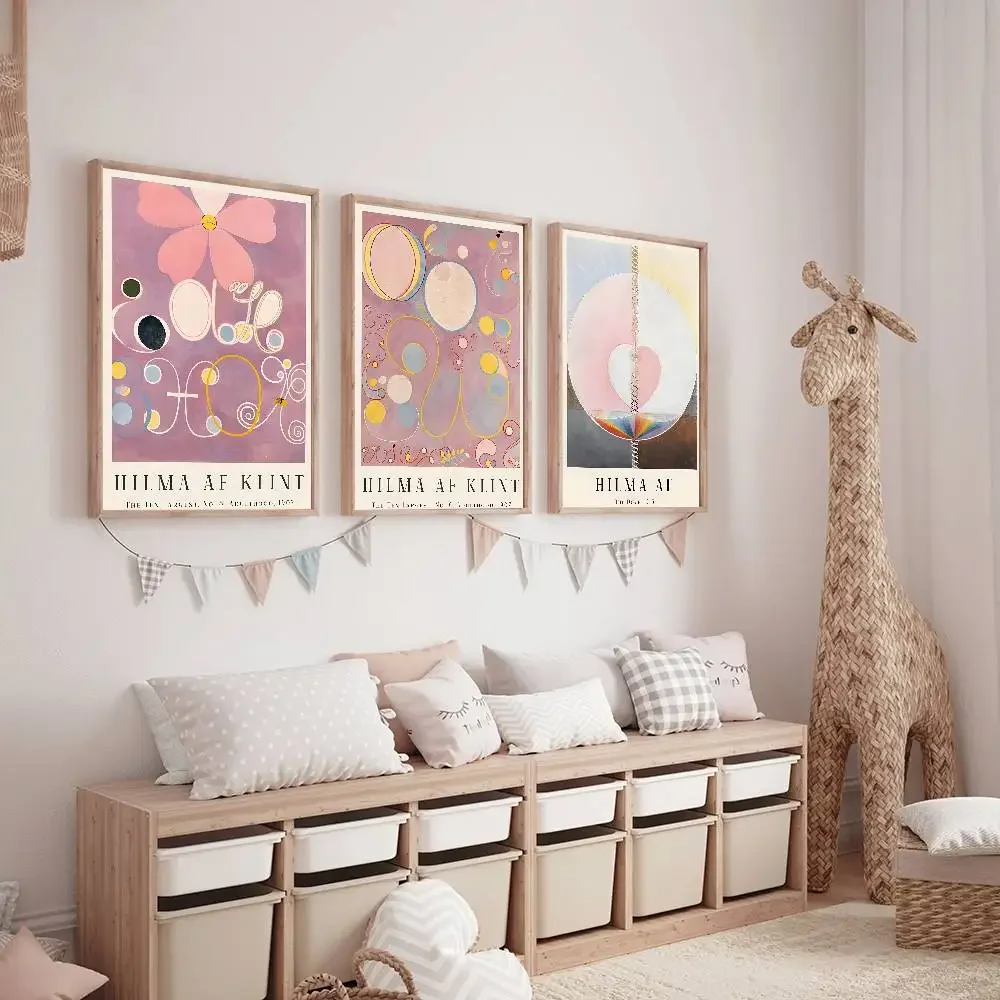 Famous Painter Hilma Af Klint, Abstract Art Poster HD Art Sticky Wall Waterproof Home Living Room Bedroom Bar Aesthetic