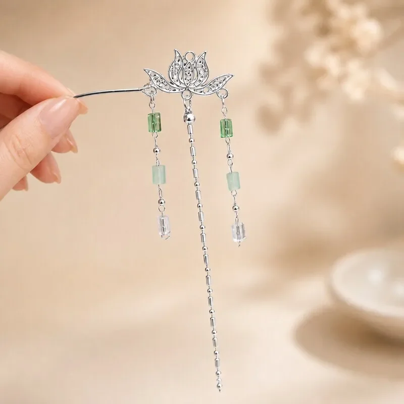 Antike chinesische BJD-Hanfu-Haarnadel, Mini-Retro-Puppenkopfschmuck, Szenendekoration, Ankleidezubehör – Detail 4