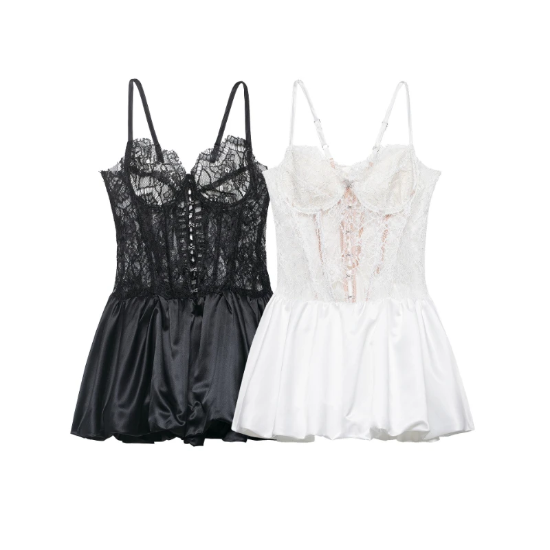 

2026 Summer Hot Selling Sexy See Through Suspender Solid Color Design with a Waist Cinching Vest for Women