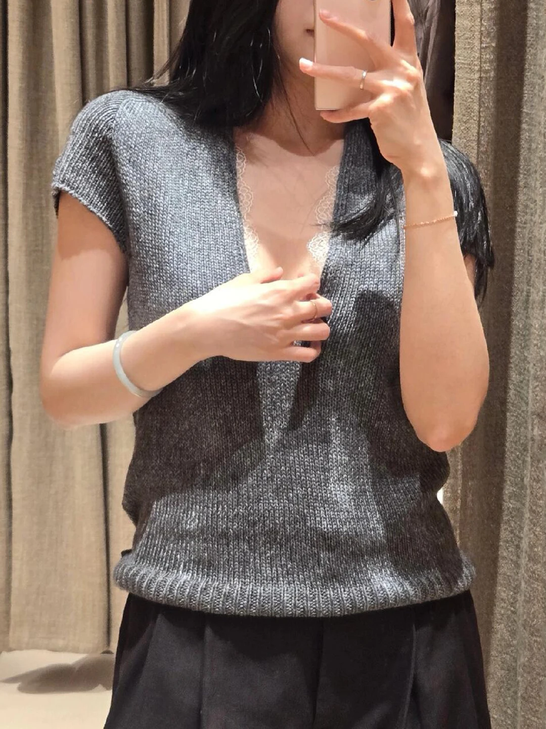 pull-en-laine-pure-tricote-avec-patchwork-en-dentelle-col-en-v-manches-courtes-style-decontracte-pour-femme-design-tendance-style-ballet