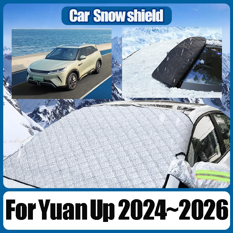 

Auto Snow Shield For BYD Yuan Up 2024 2025 2026 Car Magnetic Sunshades Front Windshield Snow Covers Ice Shield Car Accessories