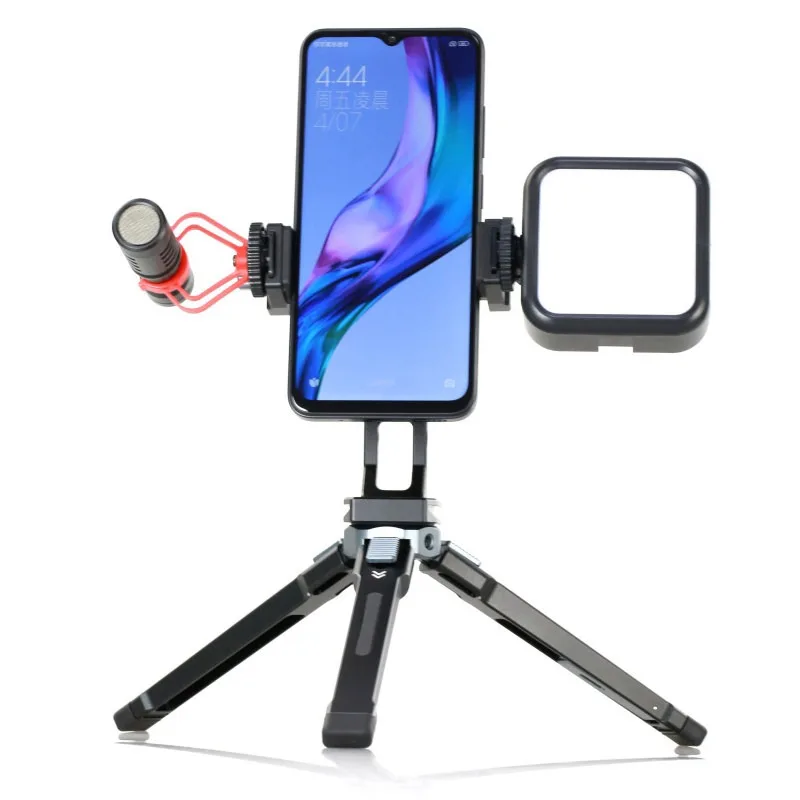 Full‑Aluminum Alloy 360° Panoramic Gimbal with Phone Clamp Portable Tripod Photography Accessory
