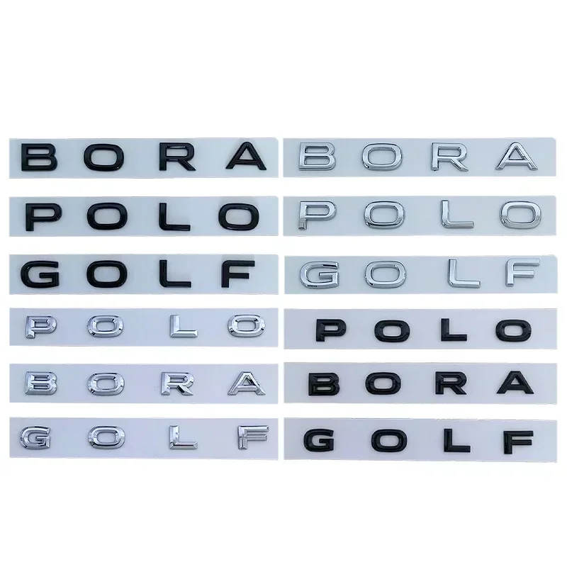 ABS Car Styling Rear Letter Sticker for Volkswagen VW GOLF POLO BORA Badge Auto Body Trunk Emblem Decals Exterior Accessories