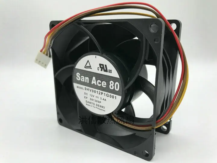 1PCS  SANYO 9HV0812P1G001 DC12V 3.4A violent high air volume fan