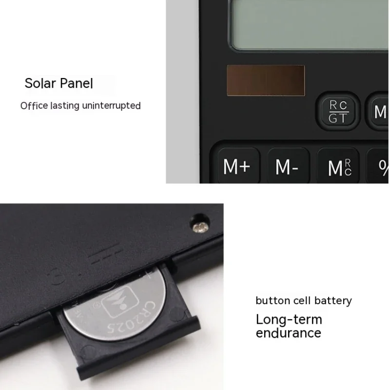 12-digit Solar LCD Handwriting Tablet Calculator Solar Button Battery Dual Power Supply Straight Tablet Business Office Student