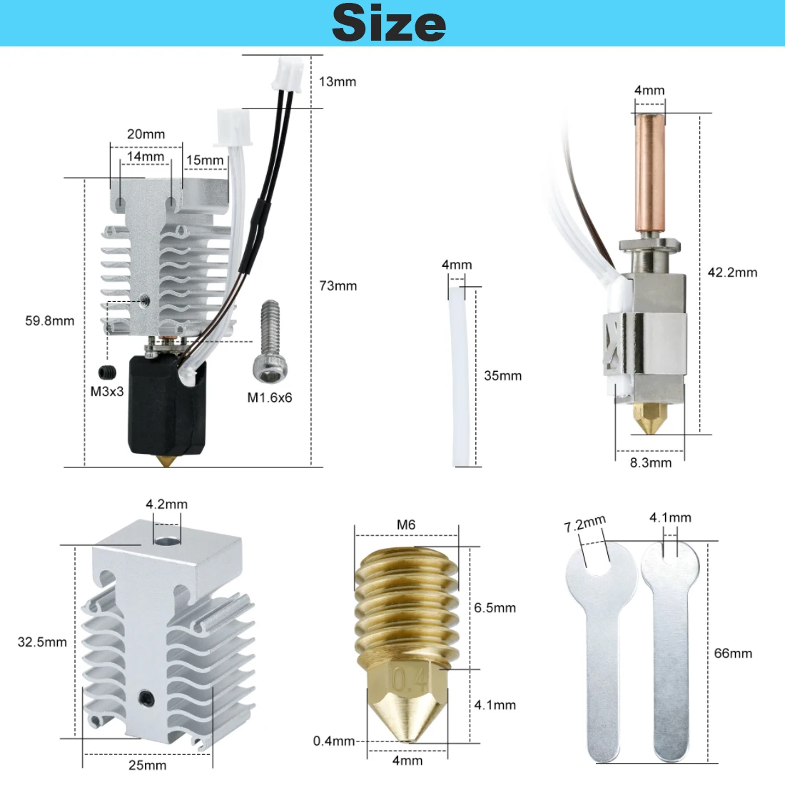 

Upgraded Hotend For Ender 3 V3 SE 3D Pinter Hotend Kit Bimetal Heatbreak 24V 60W Ceramic Heating Rod For Ender-3 V3 SE