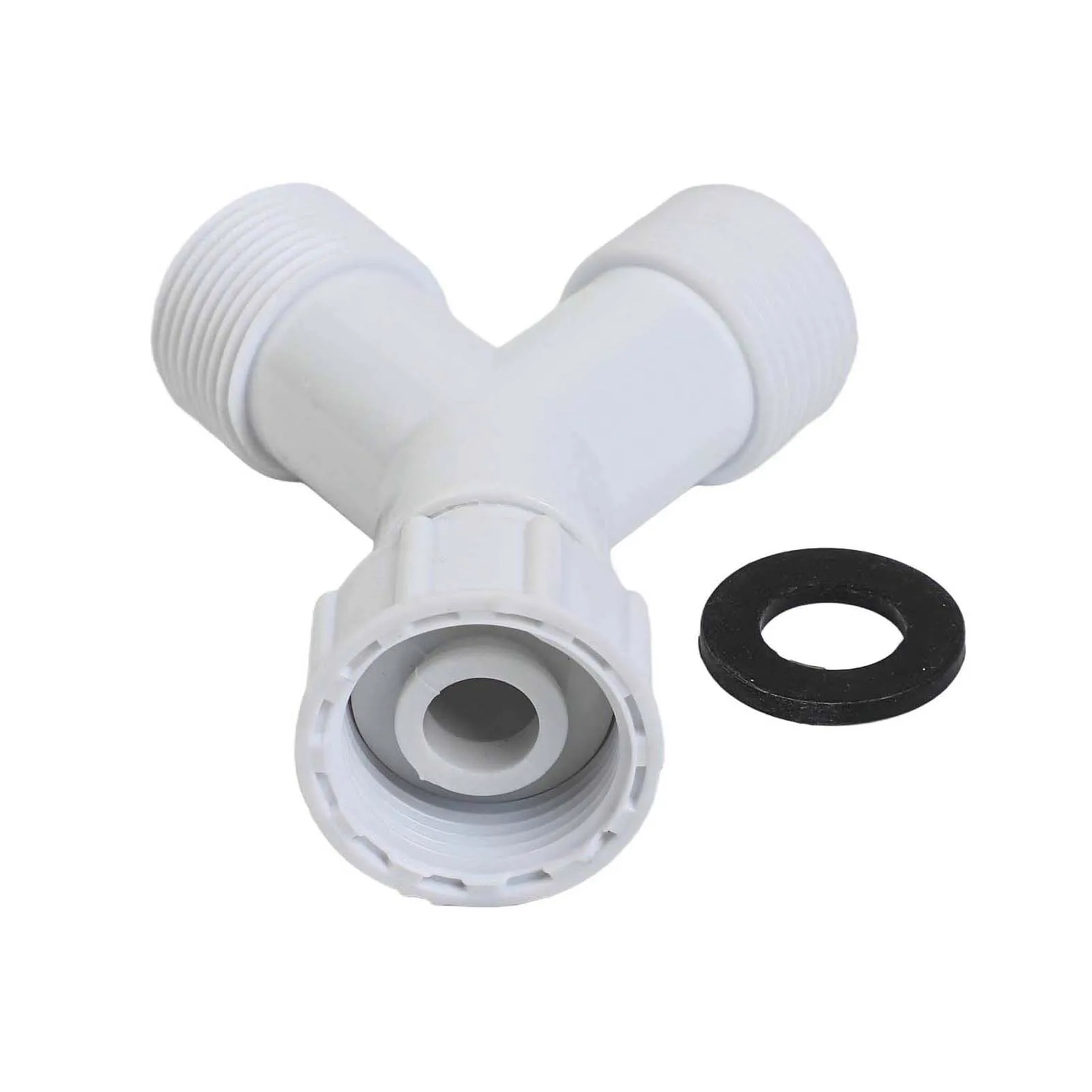 1pcs Y Splitter Joiner With Washer Y Connector Adapter For Dishwasher Washing Machine Hot Cold Water Double Inlet Hose Connector
