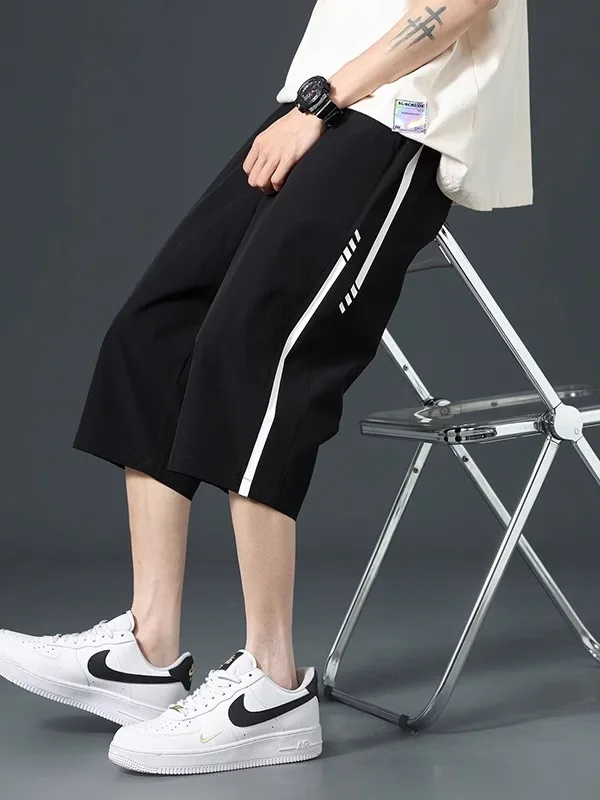 

Qui Dry Sports orts for Boys Ice Silk Casual Pants Summer Leisure Straight Leg Trousers for Teenagers And Big Kids