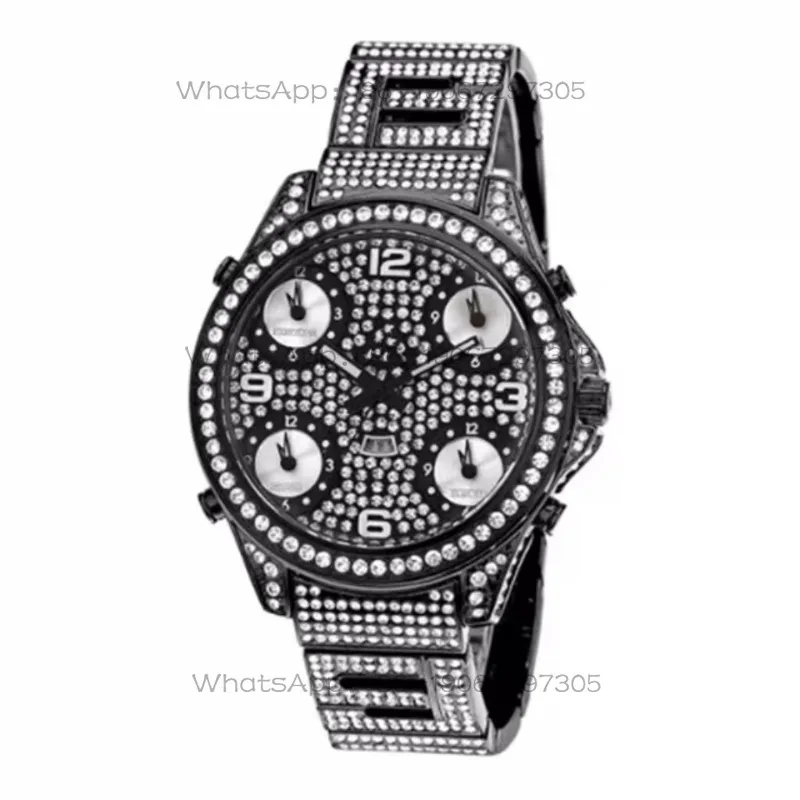 24-Hour Shipping Large Plate Quartz Gypsy Couple Gold High-end Steel Belt Rhinestone Watch