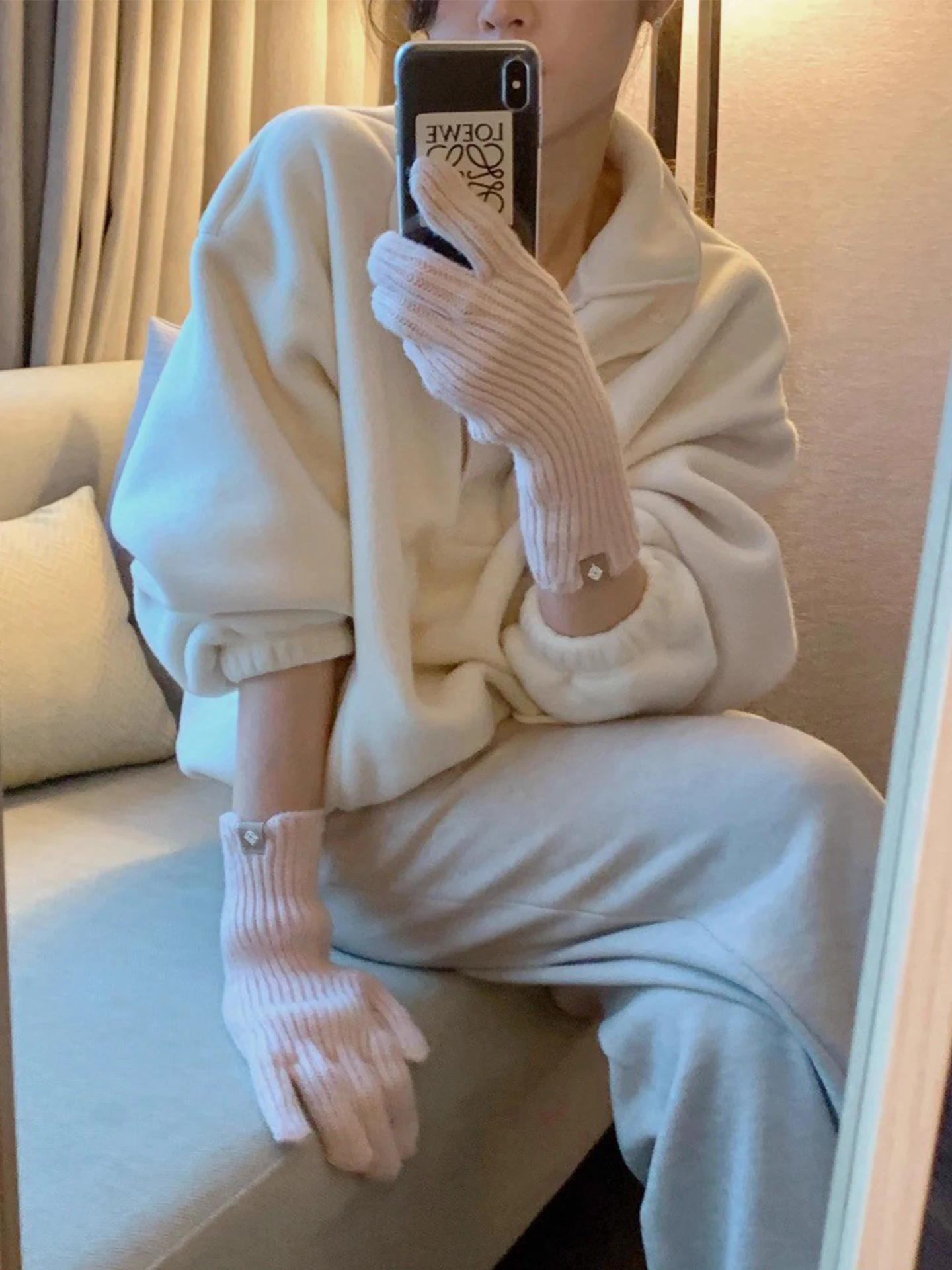 سترة Laid-ba Sle النسائية Fce مع كيتس f-ياقة عالية ملابس خارجية غير رسمية شتاء 2025 وصل حديثًا النسخة الكورية #4