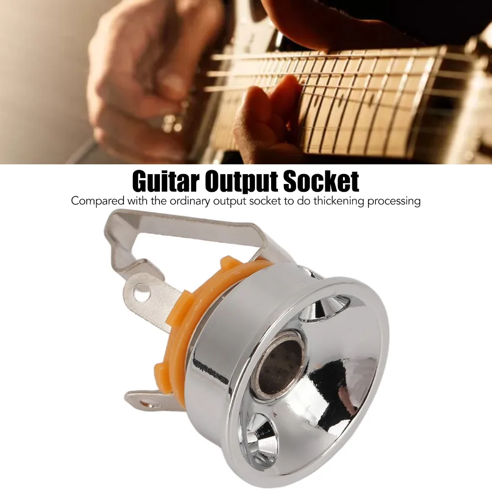 Professional Metal Guitar Output Jack Silver/Golden Electric Guitar Socket Guitar Audio Socket For Electric Guitar