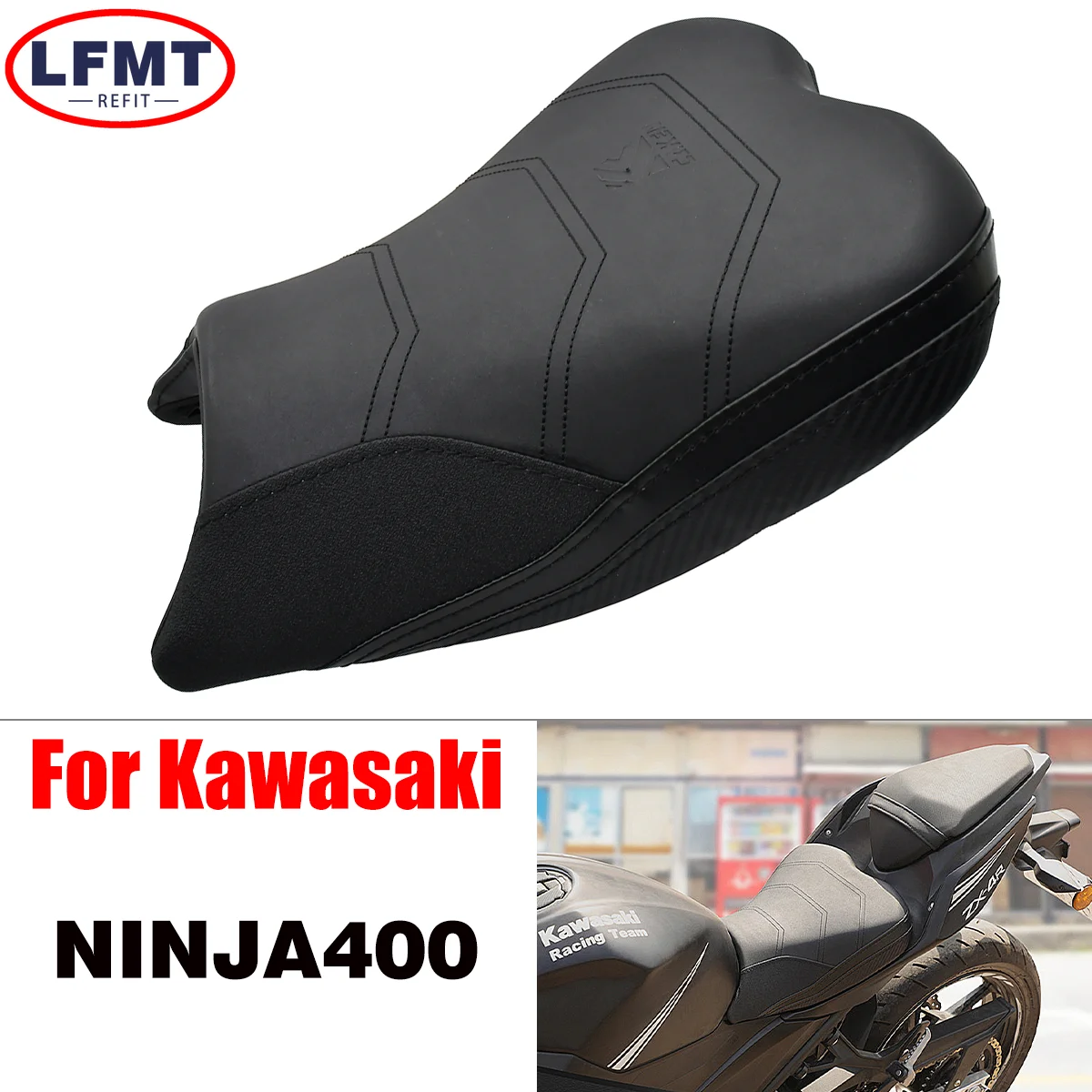 

For Kawasaki Motorcycle seat Thick Retrofit Cushion Sunscreen And Waterproof And Non Slip NINJA400 NINJA 400 Universal Parts