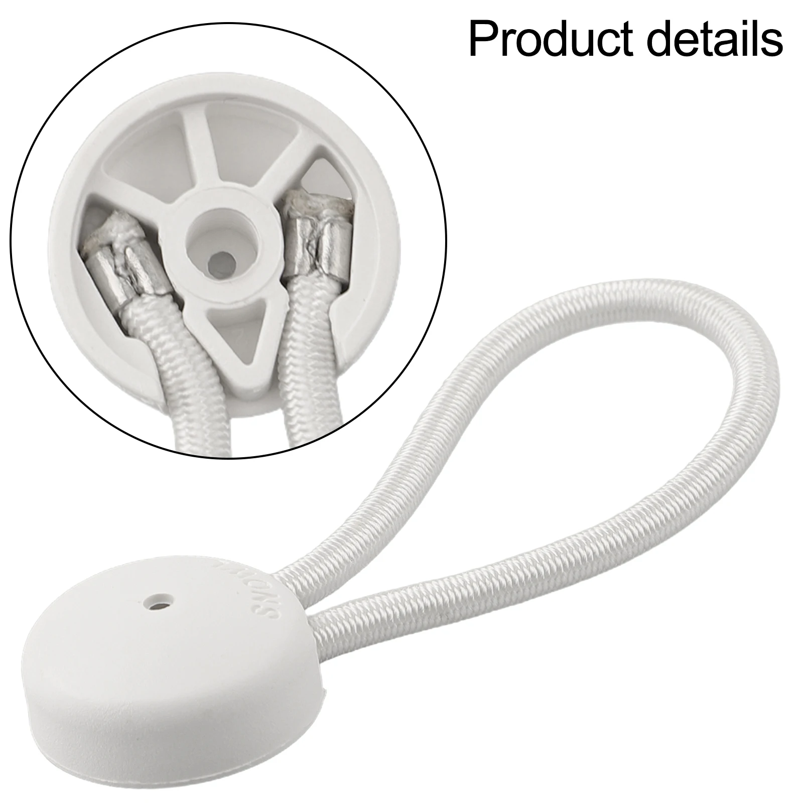 

Boating Color: White, Black Shock Cord Fastener High-quality Materials Practical Use Secure Grip Easy To Disassemble