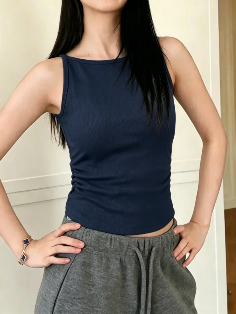 Women's Slim Fit Cotton Tank Top 95% Cotton Summer New Style Inner Wear Outer Wear Casual Simple Design Comfortable Material