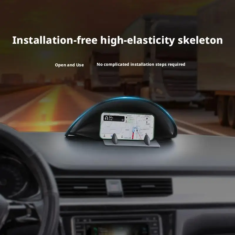 Car Mobile Phone Sunshade Cover Car Dashboard Sunshade Foldable Travel Navigation Mobile Phone Sun Protection Cover Accessories