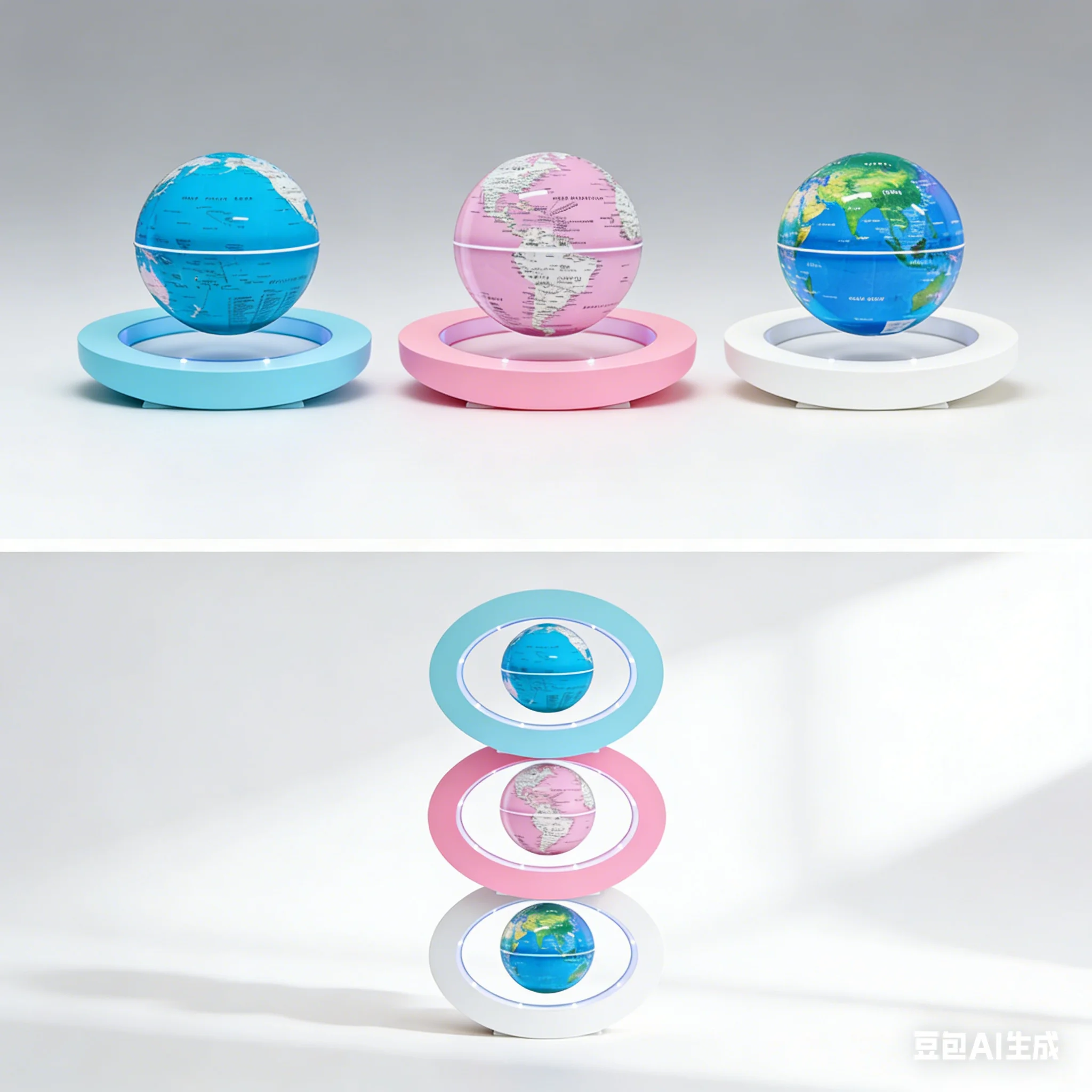 

3 Inch Oval Magnetic Levitating Globe Floating World Map Anti Gravity Led Light Student Educational Gift Home Office Desk Decor